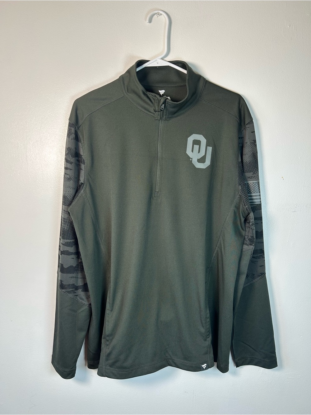 Fanatics Men's Large Oklahoma OU Sooners OHT Military Appreciation Quarter Zip